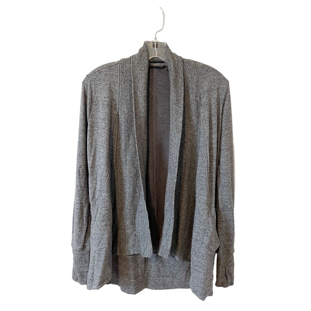 Athleta Oversized Open Front Cardigan Black Gray Size XXS